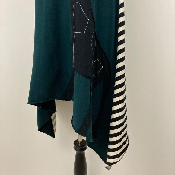 Heel Athens Lab Organic Cotton Giraffe Tank Dress Size S Sharkbite Hem Stripes - Picture 7 of 12